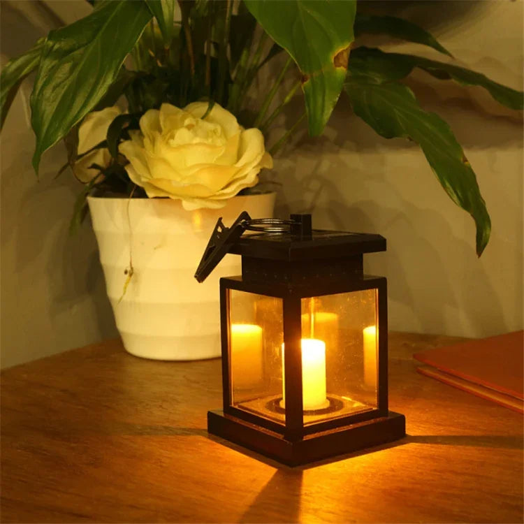 Luz de Vela Solar Retro Impermeável para Jardim LED, Vela