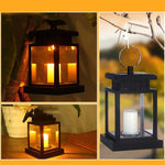 Luz de Vela Solar Retro Impermeável para Jardim LED, Vela