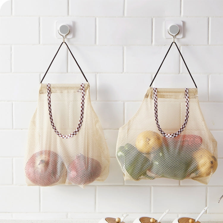 2 Peças Bolsa Suspensa Criativa para Armazenamento de Legumes, Cebolas e Batatas, Bolsa de Malha Respirável Oca para Cozinha, Bolsa de Malha para Alho e Gengibre