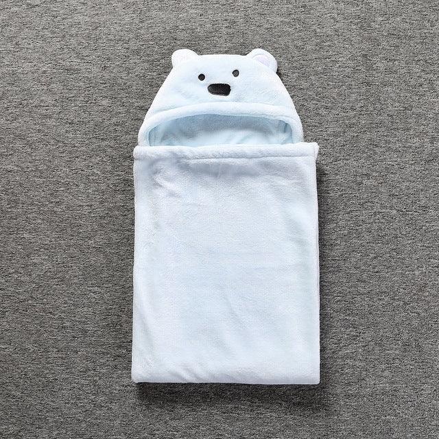 Manta de Bebé com Desenho Animado de Animais Adoráveis, Roupão de Banho com Capuz para Crianças e Bebés