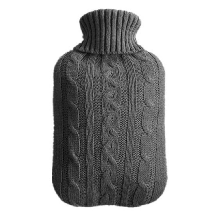 Capa de Malha para Garrafa de Água Quente de Cor Sólida (Sem Garrafa de Água Quente), Garrafa de Malha Macia para Água Quente com Bolsa de Veludo