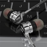 Auscultadores D05 Metálicos Estéreo com Microfone Cancelamento de Ruído para Telefone Xiaomi Música