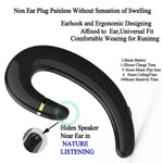 Auricular Bluetooth ET Sem Fios com Gancho para Orelha Resistente à Água Redução de Ruído com Microfone para Android iPhone