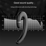 Auricular Bluetooth ET Sem Fios com Gancho para Orelha Resistente à Água Redução de Ruído com Microfone para Android iPhone