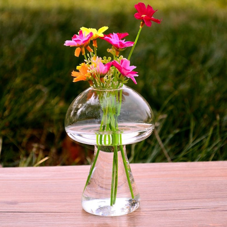 Vaso de Vidro em Forma de Cogumelo para Terrário, Recipiente para Flores, Decoração de Mesa para Casa