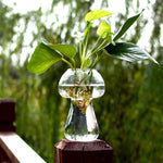 Vaso de Vidro em Forma de Cogumelo para Terrário, Recipiente para Flores, Decoração de Mesa para Casa