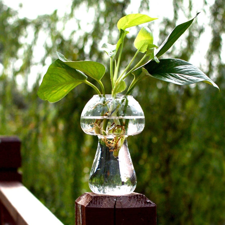 Vaso de Vidro em Forma de Cogumelo para Terrário, Recipiente para Flores, Decoração de Mesa para Casa
