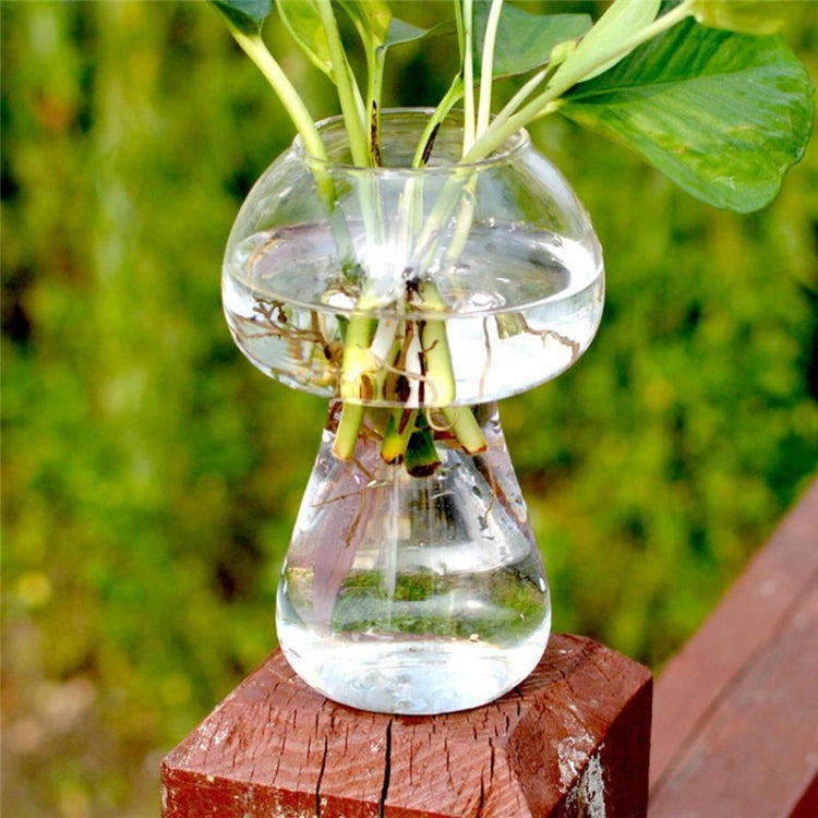 Vaso de Vidro em Forma de Cogumelo para Terrário, Recipiente para Flores, Decoração de Mesa para Casa