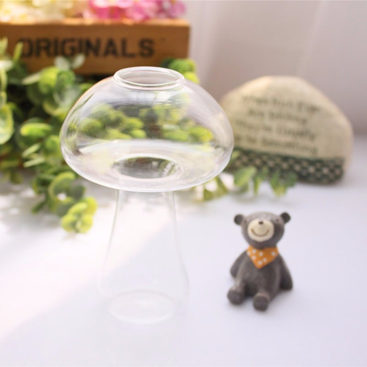 Vaso de Vidro em Forma de Cogumelo para Terrário, Recipiente para Flores, Decoração de Mesa para Casa