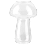 Vaso de Vidro em Forma de Cogumelo para Terrário, Recipiente para Flores, Decoração de Mesa para Casa