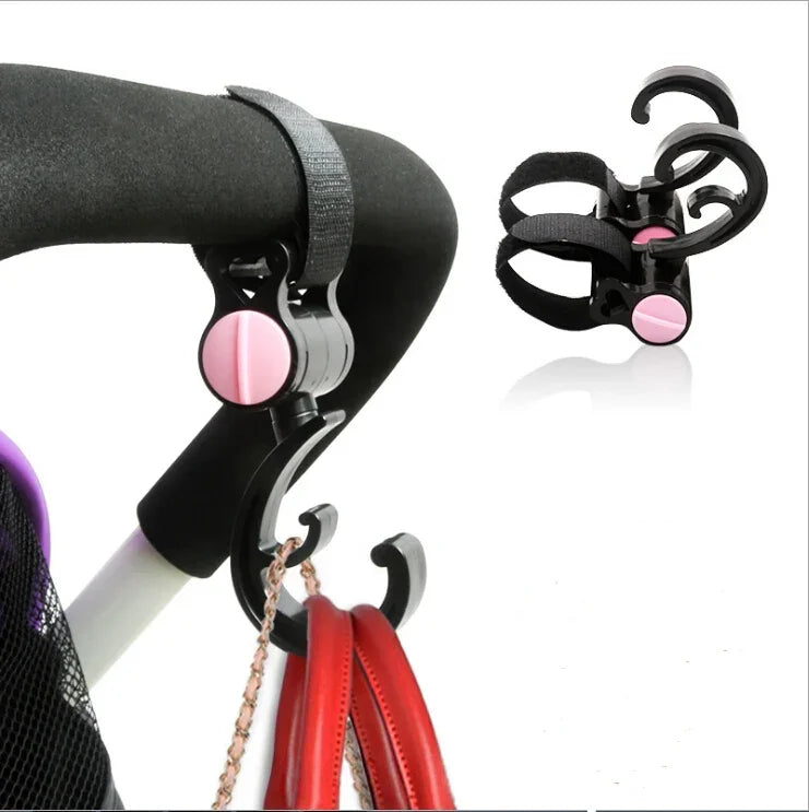 2 PCS/LOTE Acessórios para Carrinho de Bebé, Gancho Multifuncional para Carrinho de Bebé, Gancho de Plástico Preto, Gancho de Plástico (Rosa), Gancho de Plástico (Amarelo)