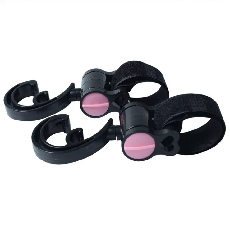 2 PCS/LOTE Acessórios para Carrinho de Bebé, Gancho Multifuncional para Carrinho de Bebé, Gancho de Plástico Preto, Gancho de Plástico (Rosa), Gancho de Plástico (Amarelo)