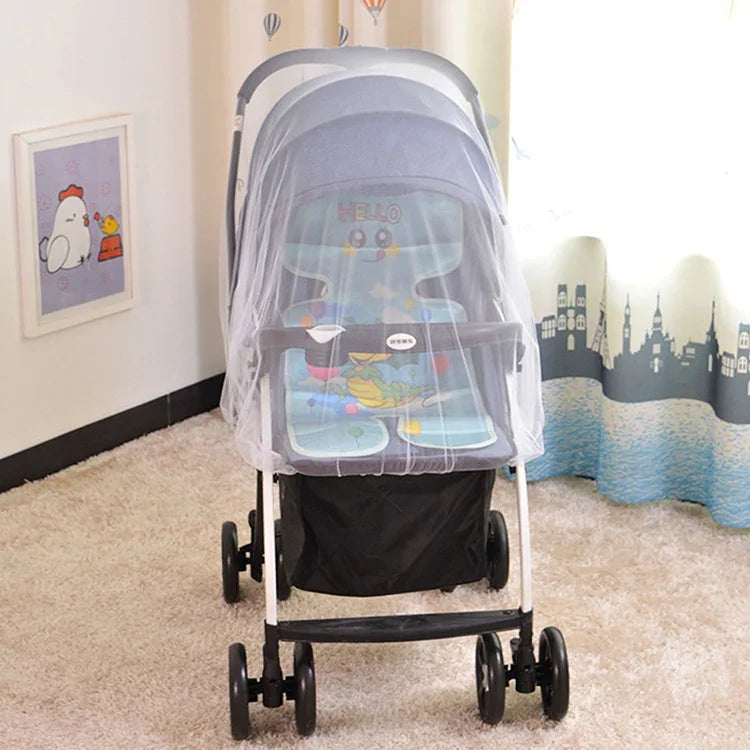 3 PCS Rede Protetora Contra Mosquitos para Carrinho de Bebé de 150cm, Malha de Proteção Segura para Bebés, Acessórios para Carrinho, Rede Anti-mosquitos