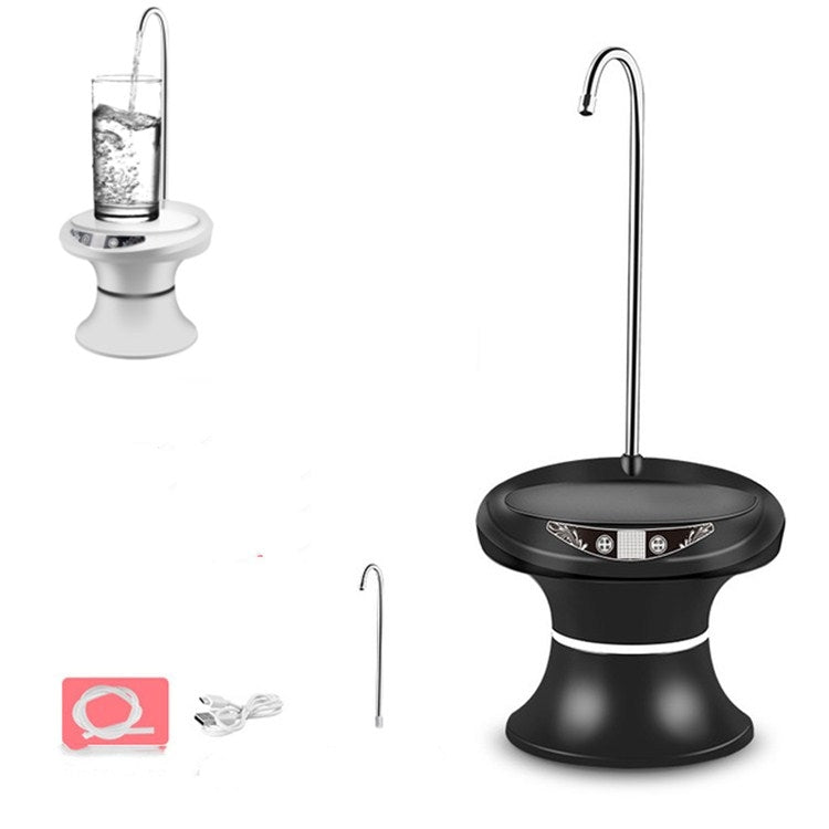 Balde Bandeja Bomba de Água USB Recarregável Sem Fios Balde Elétrico de Água Mineral Dispensador Automático de Água, Preto
