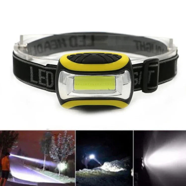 Lanterna de Cabeça Exterior COB LED com 3 Modos para Bicicleta e Pesca