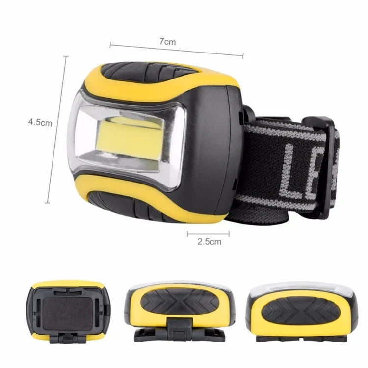 Lanterna de Cabeça Exterior COB LED com 3 Modos para Bicicleta e Pesca