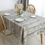 Toalha de Mesa Retangular Vintage Popular em Linho com Grão de Madeira, à Prova de Pó para Restaurante, 50x70cm, 70x70cm, 90x90cm, 100x140cm, 140x140cm, 140x180cm, 140x200cm, 140x220cm