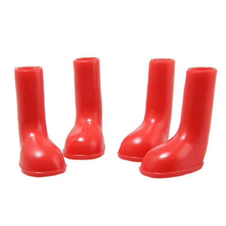 4 PCS/Conjunto Botas de Chuva para Animais de Estimação Impermeáveis Antiderrapantes para Cão, S, M, L
