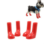 4 PCS/Conjunto Botas de Chuva para Animais de Estimação Impermeáveis Antiderrapantes para Cão, S, M, L