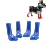 4 PCS/Conjunto Botas de Chuva para Animais de Estimação Impermeáveis Antiderrapantes para Cão, S, M, L