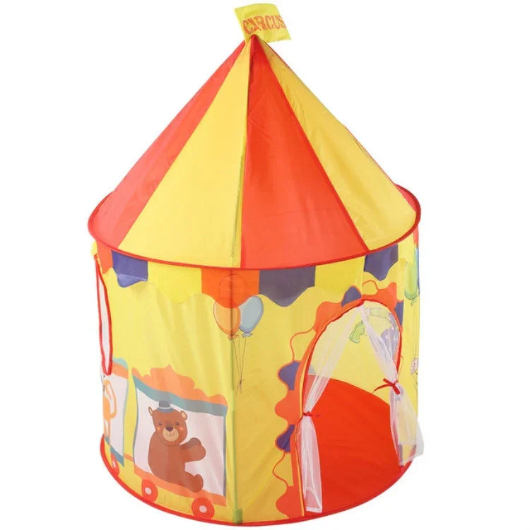 Tenda de Jogo Dobrável para Crianças em Forma de Casa Yurt, 100x100x135cm Circo