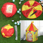 Tenda de Jogo Dobrável para Crianças em Forma de Casa Yurt, 100x100x135cm Circo