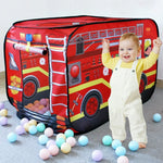 Tenda de Brinquedo para Crianças, Caminhão de Bombeiros, Carro de Polícia, Autocarro Escolar, Casa de Jogo, Caminhão de Gelados