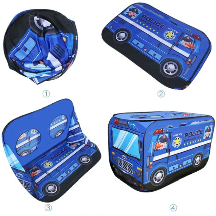 Tenda de Brinquedo para Crianças, Caminhão de Bombeiros, Carro de Polícia, Autocarro Escolar, Casa de Jogo, Caminhão de Gelados
