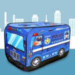 Tenda de Brinquedo para Crianças, Caminhão de Bombeiros, Carro de Polícia, Autocarro Escolar, Casa de Jogo, Caminhão de Gelados