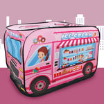Tenda de Brinquedo para Crianças, Caminhão de Bombeiros, Carro de Polícia, Autocarro Escolar, Casa de Jogo, Caminhão de Gelados