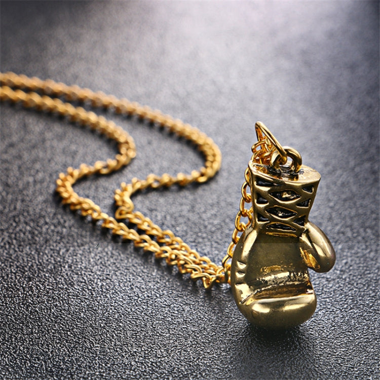 Punk Retro Mini Boxing Glove Necklace, gold, silver