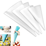 4 PCS Sacos de Confeitar de Silicone com Bico para Creme Ferramentas DIY para Decoração de Bolos, Saco de Creme (Azul), Saco de Creme (Branco), Saco de Creme (Rosa), Saco de Creme (Verde)