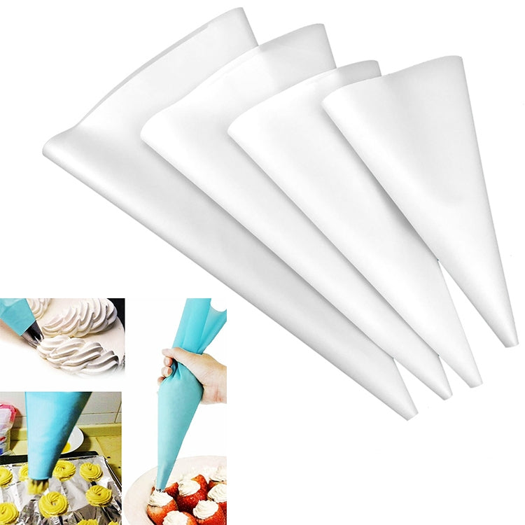 4 PCS Sacos de Confeitar de Silicone com Bico para Creme Ferramentas DIY para Decoração de Bolos, Saco de Creme (Azul), Saco de Creme (Branco), Saco de Creme (Rosa), Saco de Creme (Verde)