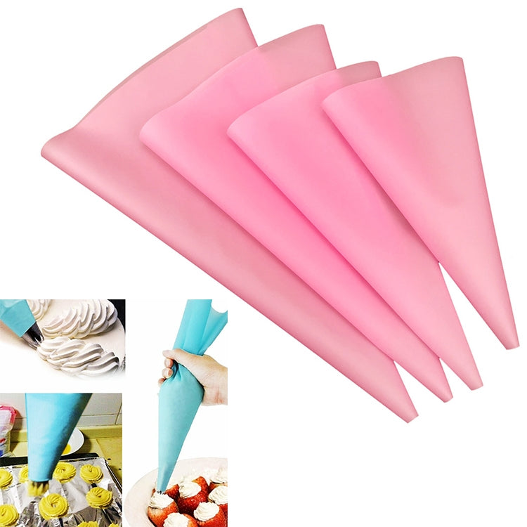 4 PCS Sacos de Confeitar de Silicone com Bico para Creme Ferramentas DIY para Decoração de Bolos, Saco de Creme (Azul), Saco de Creme (Branco), Saco de Creme (Rosa), Saco de Creme (Verde)