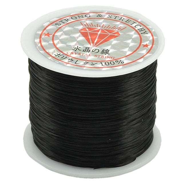 50m/saco Cordão Elástico Redondo 0,5mm para Contas, Fio/Barbante/Correia Esticável para Colares e Pulseiras