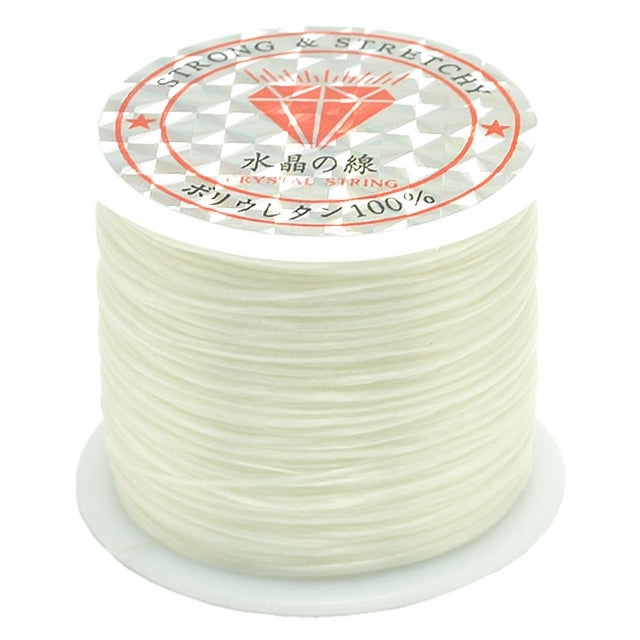 50m/saco Cordão Elástico Redondo 0,5mm para Contas, Fio/Barbante/Correia Esticável para Colares e Pulseiras