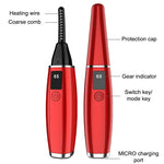 Curvador Elétrico de Pestanas, Ferramenta de Beleza Recarregável, 380mAh (Vermelho), 380mAh (Branco)