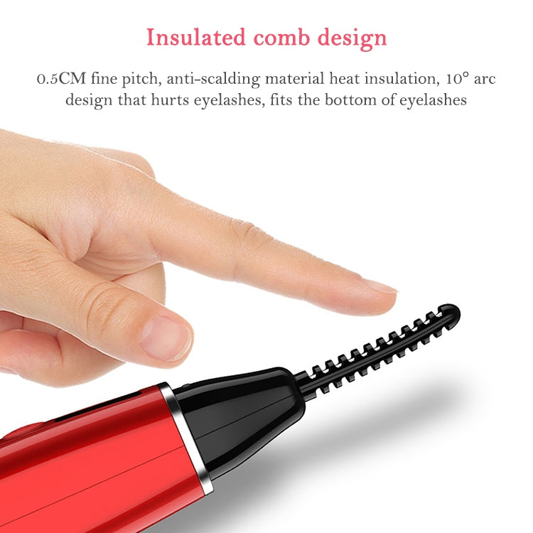 Curvador Elétrico de Pestanas, Ferramenta de Beleza Recarregável, 380mAh (Vermelho), 380mAh (Branco)