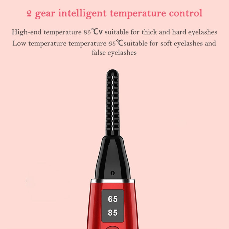 Curvador Elétrico de Pestanas, Ferramenta de Beleza Recarregável, 380mAh (Vermelho), 380mAh (Branco)