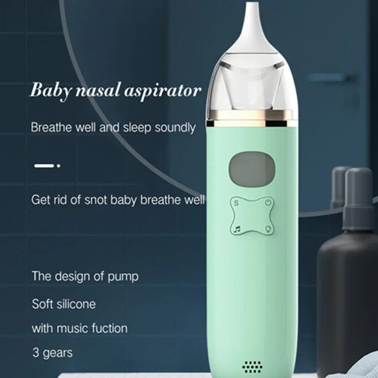 Aspirador Nasal Musical para Bebé, Limpador Elétrico de Muco para Recém-nascidos