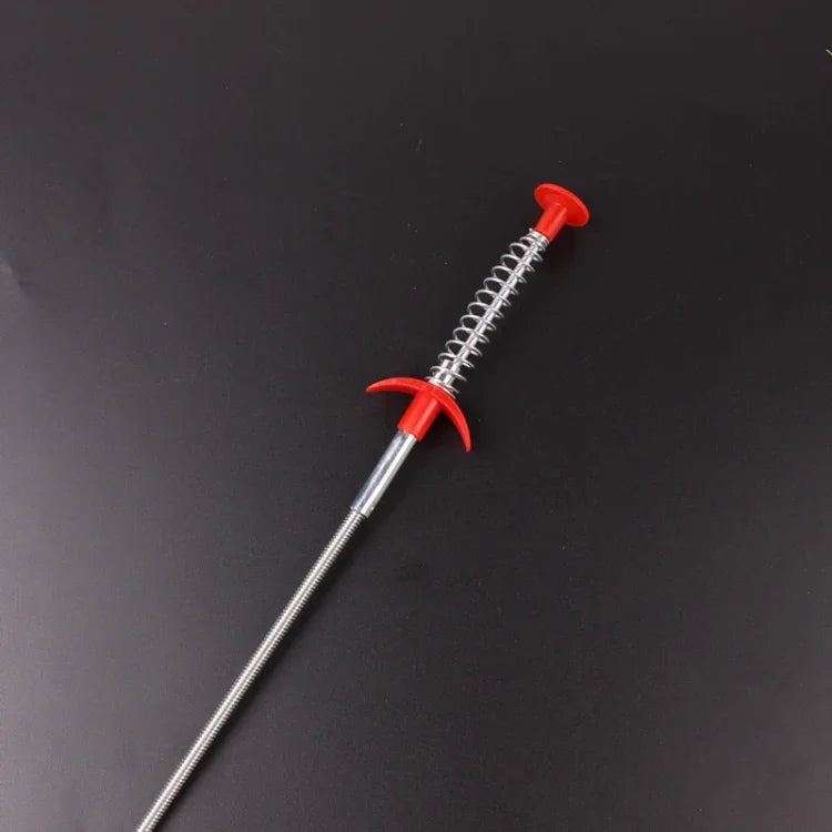 Escova de Arame Metálico Manual para Limpeza de Pia de Cozinha, Dispositivo para Desentupir Esgoto, 60cm