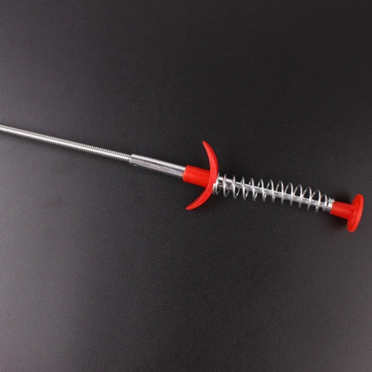 Escova de Arame Metálico Manual para Limpeza de Pia de Cozinha, Dispositivo para Desentupir Esgoto, 60cm