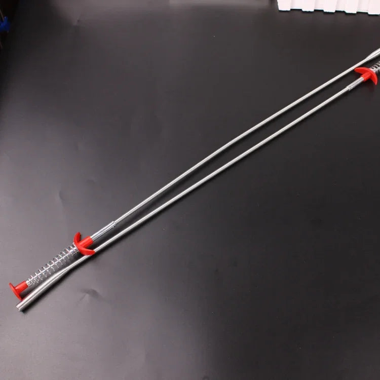 Escova de Arame Metálico Manual para Limpeza de Pia de Cozinha, Dispositivo para Desentupir Esgoto, 60cm