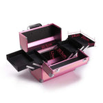 Caixa Profissional de Maquilhagem, Caixa de Ferramentas para Manicure e Salão de Beleza, Vermelho Mágico, Pó Coral, Preto Elegante, Pó Nobre, Preto Sobredimensionado, Rosa Sobredimensionado
