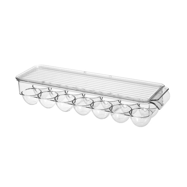 Caixa de Armazenamento para Frigorífico de Cozinha com Tampa Caixa de Armazenamento de Ovos, 14 Divisórias