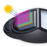 Luz de Parede LED Solar com Sensor de Movimento, 10 LEDs SMD 2835, IP65 Impermeável para Pátio Exterior