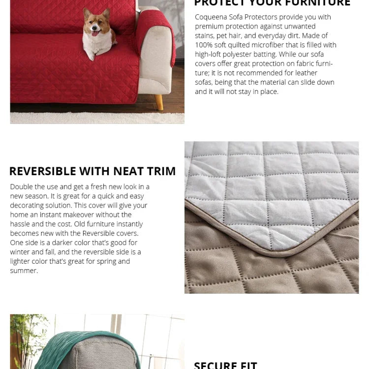 Capas Reversíveis para Sofá Laváveis à Máquina, Tapete Protetor Antiderrapante para Sofá Reclinável, para Cães e Gatos, 55x196cm, 130x196cm, 190x196cm