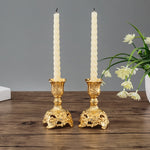 Two PCS/Set Sapphire Single Candle Light Dinner Candle Holder Decoration Wedding Candle Holder, 7.6X7.6X18.8cm