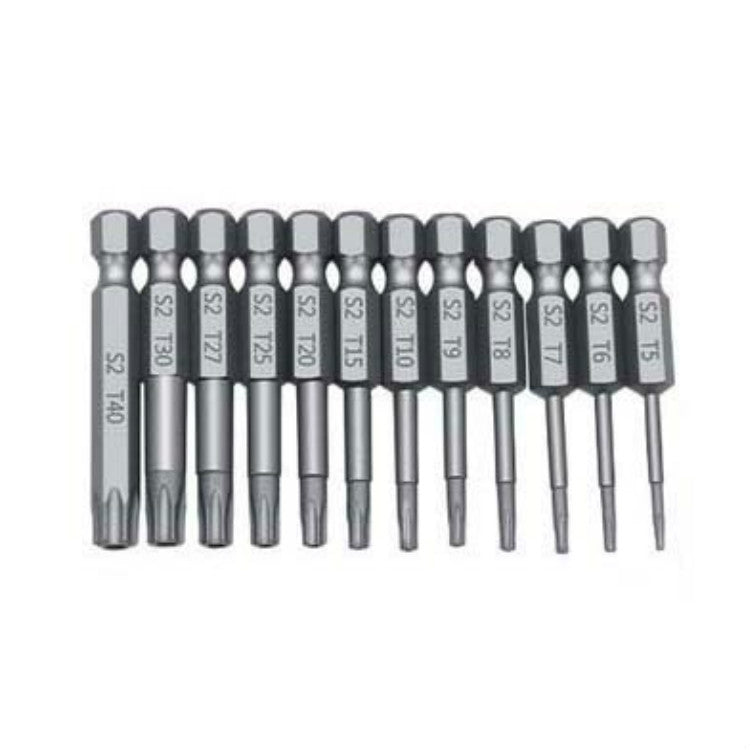 Conjunto de Brocas Vazadas Flor de Ameixa Multifuncional para Descascamento, 12 PCS 50mm, 11 PCS 75mm, 11 PCS 100mm