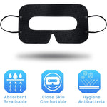 100 Peças Máscara de Olhos de Higiene Protetora Preta VR Máscaras Descartáveis para Óculos 3D VR
